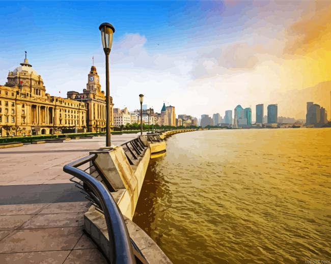 The Bund Shanghai City Painting By Numberss.png