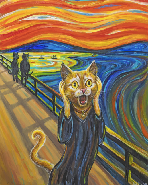 The Cat Scream Painting By Numberss.png