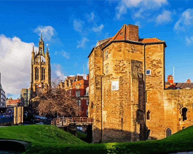 The Cathedral Church Of St Nicholas Newcastle Painting By Numberss.png