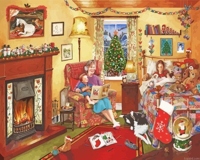 The Christmas Night Painting By Numberss.png