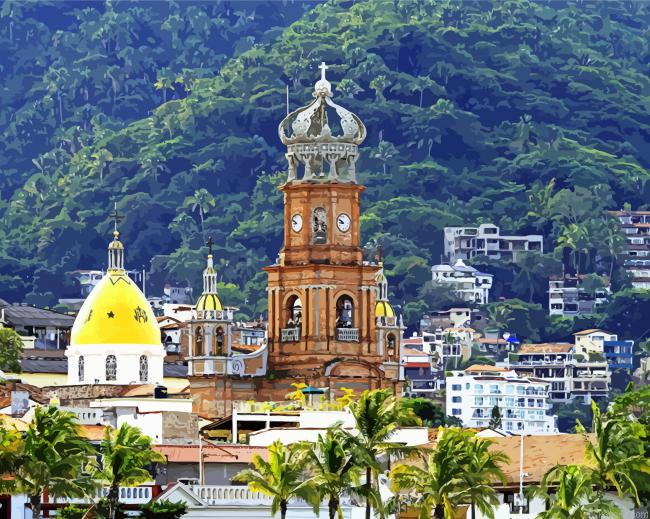The Church Of Our Lady Puerto Vallarta Paint By Numbers