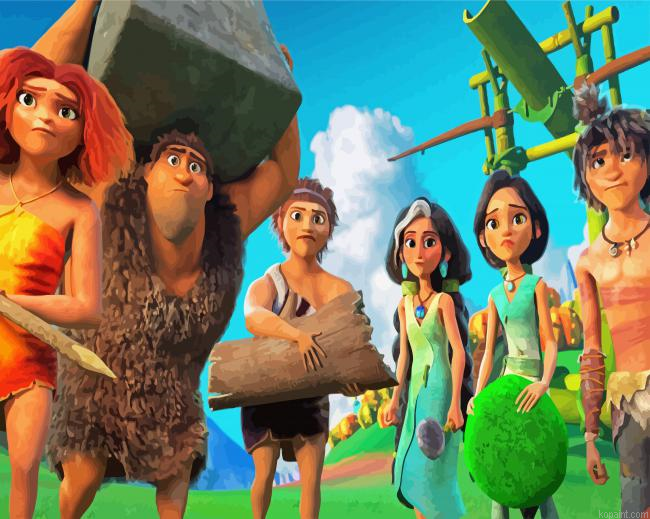 The Croods Family Movie Painting By Numberss.png
