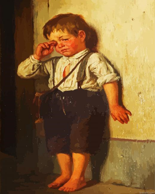 The Crying Boy Paint by Numbers