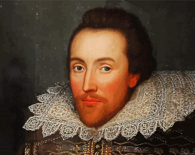 The English Playwright William Shakespeare Painting By Numberss.png