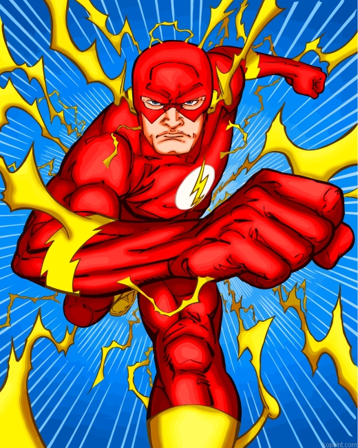 The Flash Illustration Painting By Numberss.png
