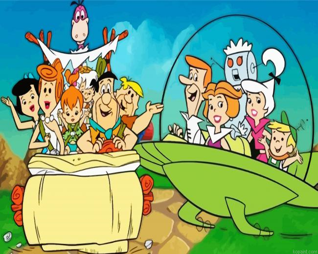 The Flintstones Cartoon Families Painting By Numberss.png