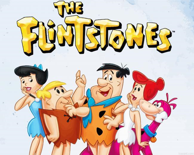 The Flintstones Family Animation Paint By Numbers