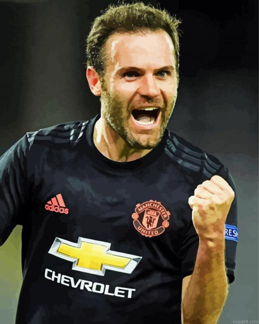 The Football Player Juan Mata Painting By Numberss.png