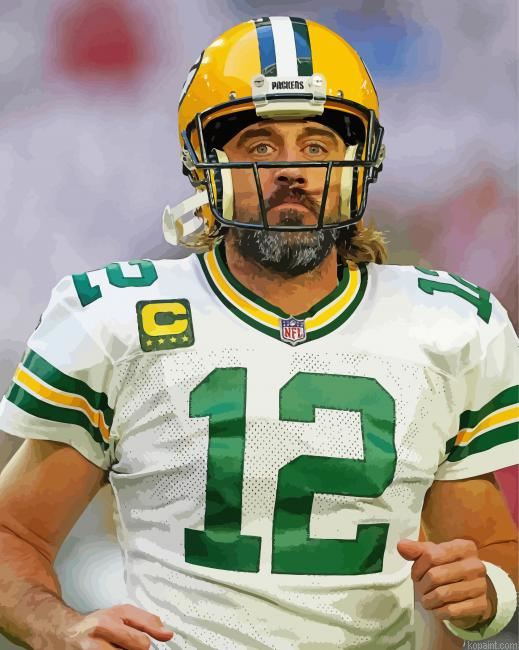 The Footballer Aaron Rodgers Painting By Numberss.png
