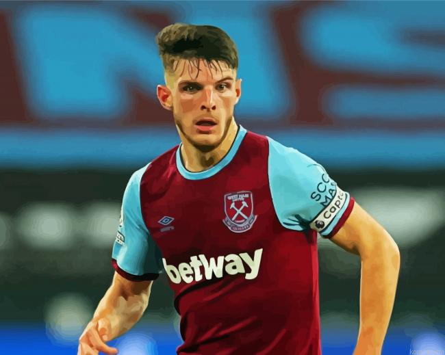 The Footballer Declan Rice Paint By Numbers