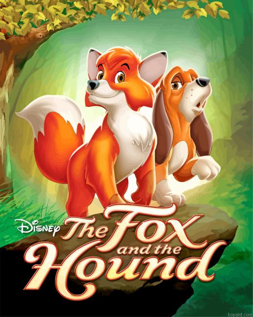 The Fox And The Hound Animation Painting By Numberss.png
