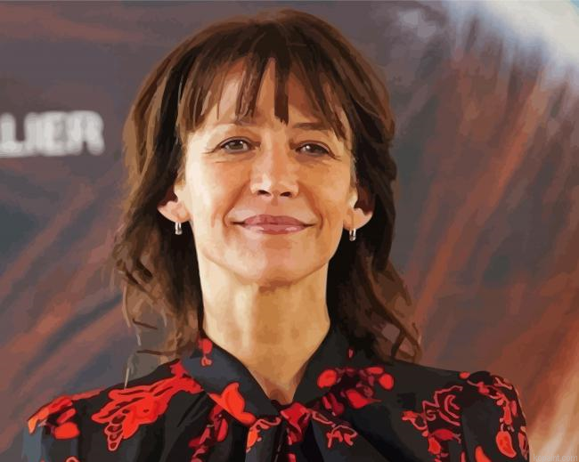 The French Actress Sophie Marceau Painting By Numberss.png