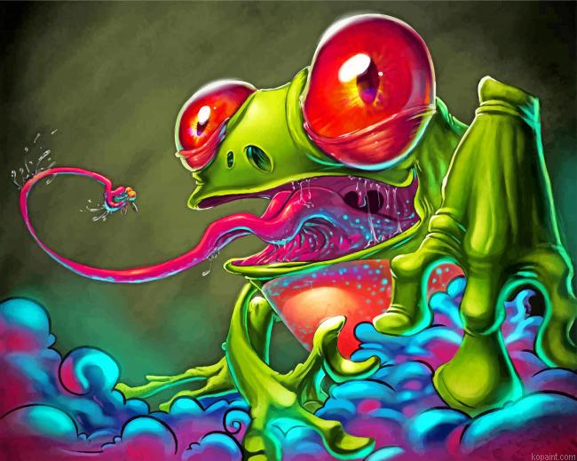 The Frog Art Painting By Numberss.png