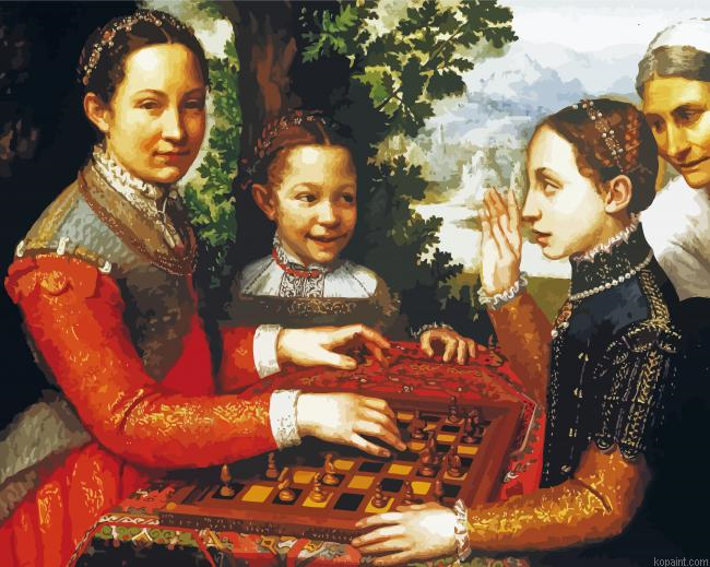 The Game Of Chess By Sofonisba Anguissola Painting By Numberss.png