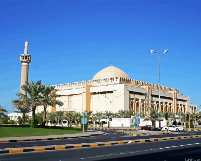 The Grand Mosque Of Kuwait Painting By Numberss.png