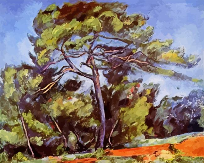 The Great Pine Paul Cezane Painting By Numberss.png