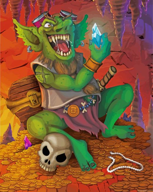 The Green Goblin And Treasure Paint By Numbers