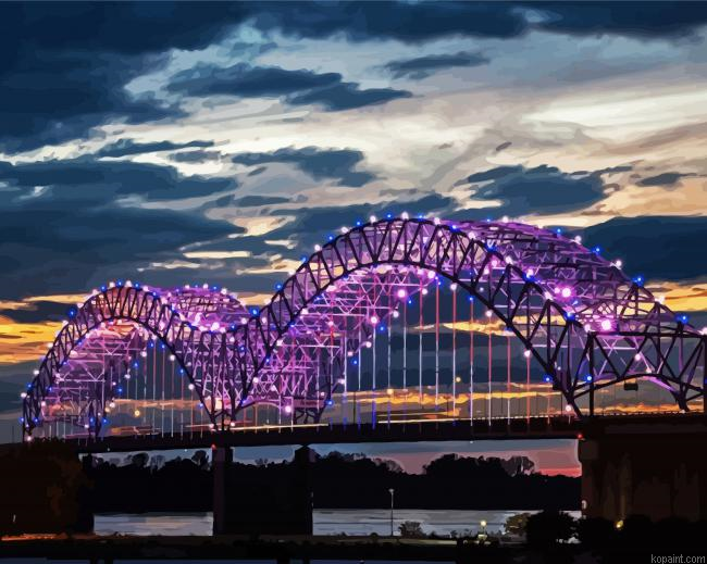 The Hernando De Soto Bridge Memphis Painting By Numberss.png