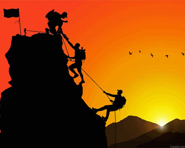 The Hikers Silhouette Painting By Numberss.png