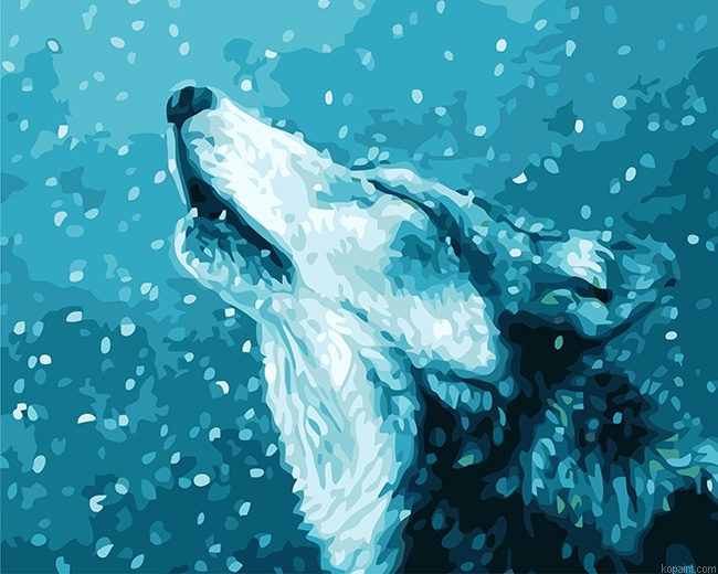 The Howl Of A Lone Wolf New Painting By Numberss.png