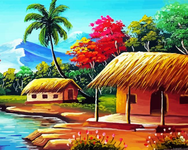 The Indian Village Paint By Numbers