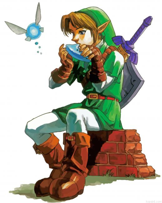 The Legend Of Zelda Link Ocarina Painting By Numberss.png