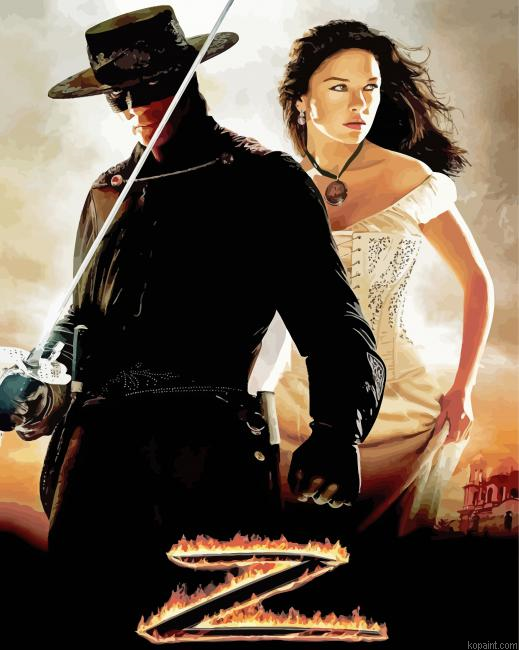 The Legend Of Zorro Movie Paint By Numbers