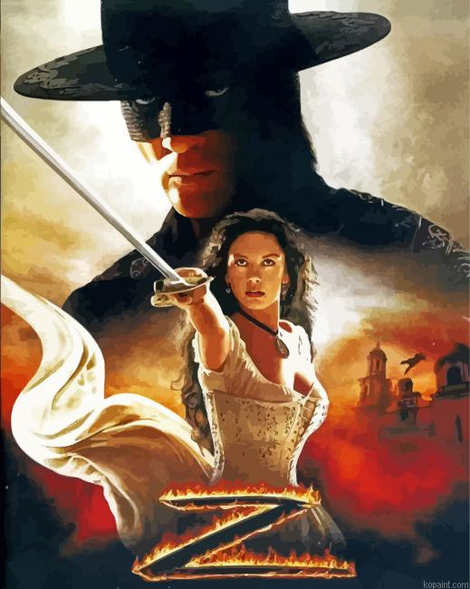 The Legend Of Zorro Poster Movie Paint By Numbers