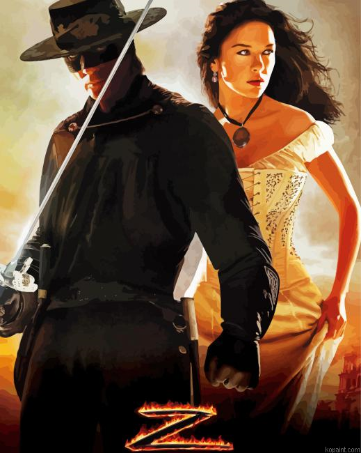 The Legend Of Zorro Poster Painting By Numberss.png