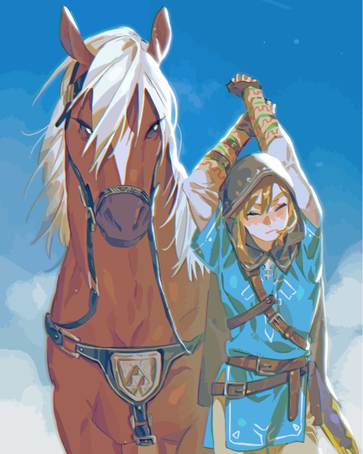 The Legend Of Zelda Link Painting By Numberss.png