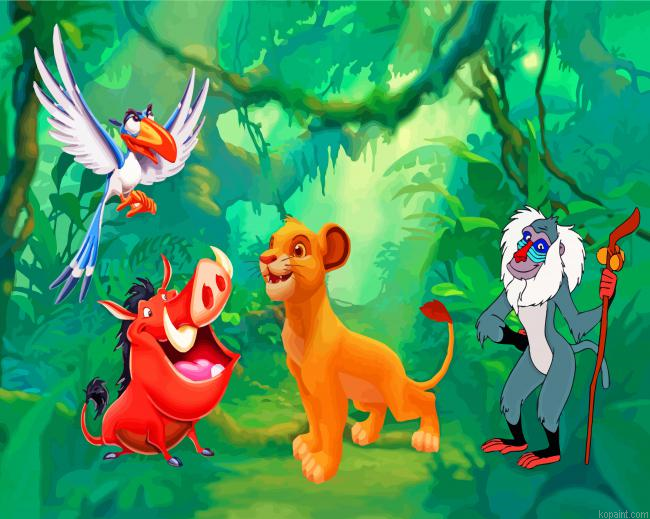 The Lion King Characters Painting By Numberss.png