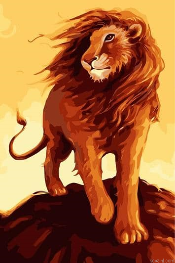 The Lion King Simba Animals Painting By Numberss.png