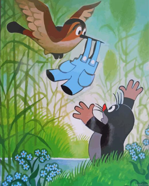 The Little Mole With Bird Painting By Numberss.png