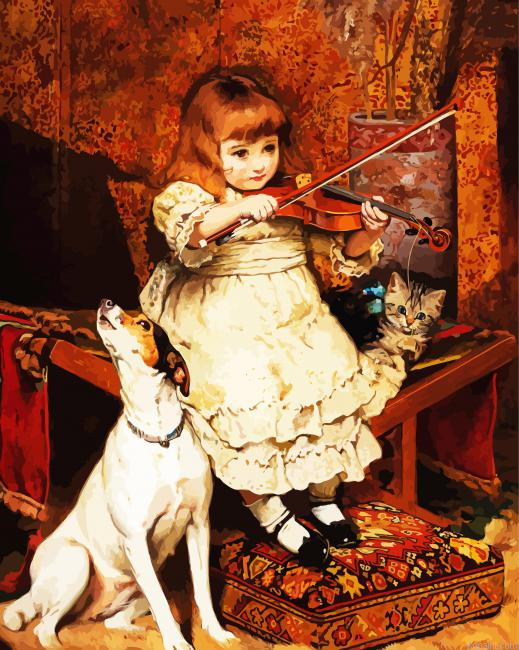 The Little Violinist Painting By Numberss.png