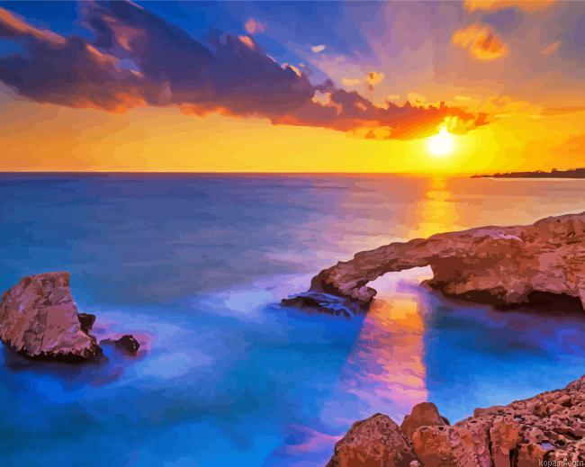 The Love Bridge In Protaras Paint By Numbers