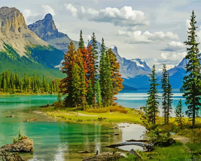 The Maligne Lake Paint By Numbers