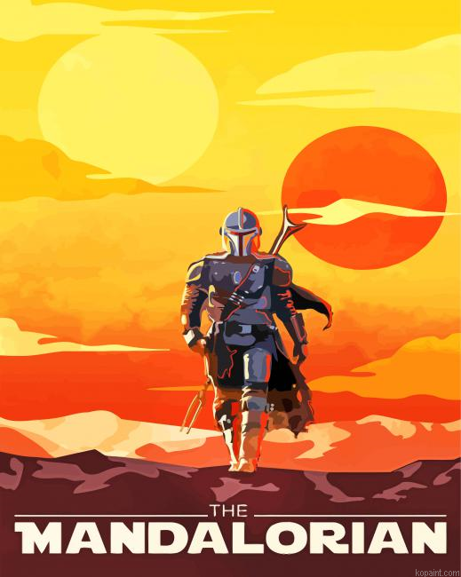 The Mandalorian Illustration Painting By Numberss.png