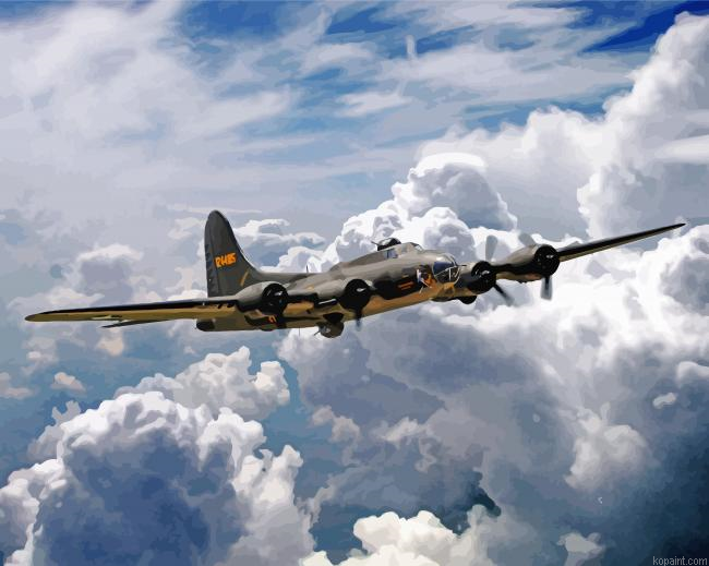 The Memphis Belle B17 Bomber Aircraft Painting By Numberss.png