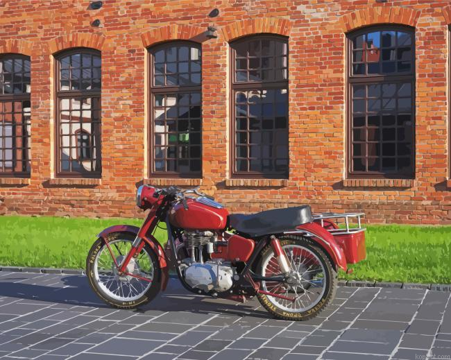 The Motorcycle Junak Painting By Numberss.png
