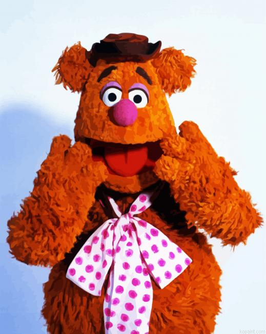 The Muppet Fozzie Bear Paint By Numbers