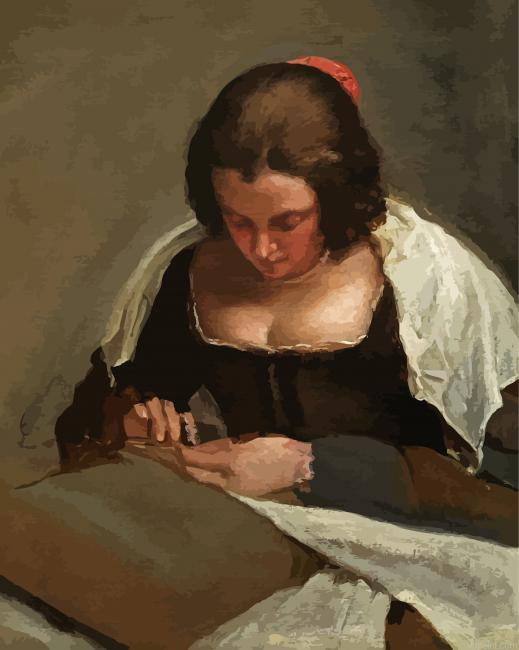 The Needlewoman Velazquez Painting By Numberss.png