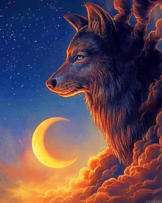 The Night Wolf New Painting By Numberss.png