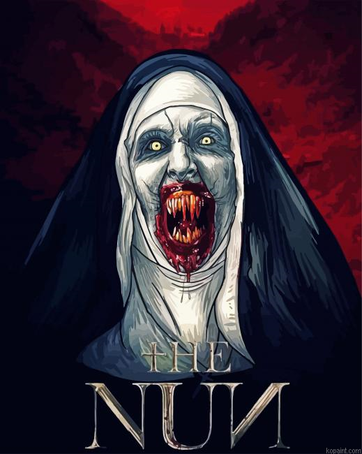 The Nun Horror Movie Painting By Numberss.png