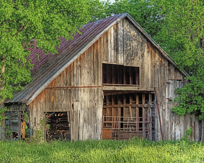 The Old Barn In Denton Texas Painting By Numberss.png