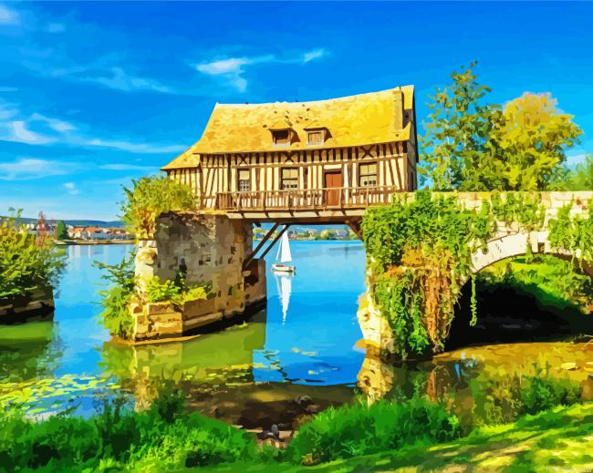 The Old Mill Of Vernon France Painting By Numberss.png