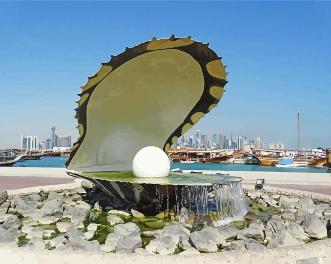 The Pearl Monument Qatar Painting By Numberss.png