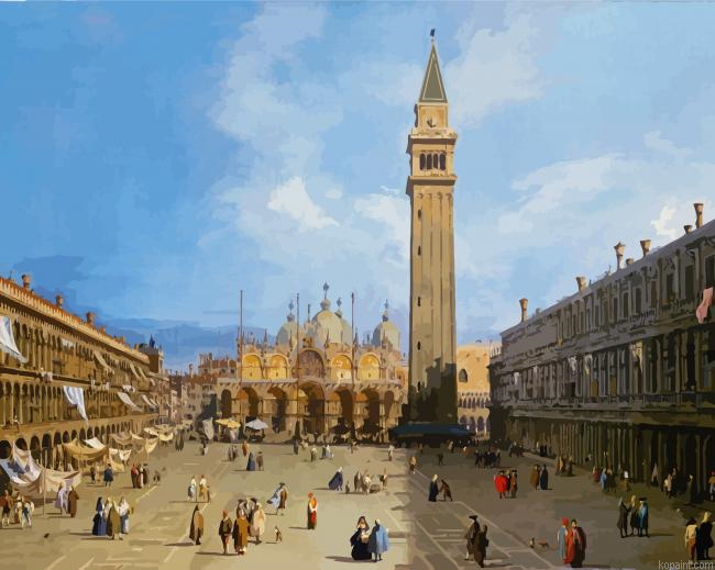 The Piazza San Marco In Venice Canaletto Painting By Numberss.png