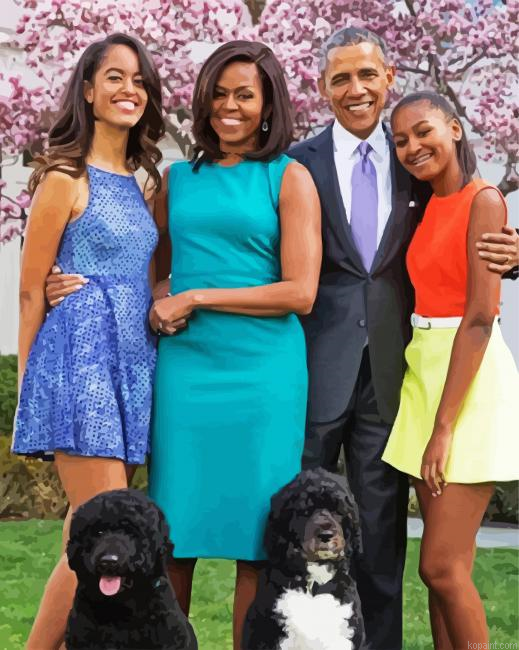 The President Barack Obama Family Painting By Numberss.png