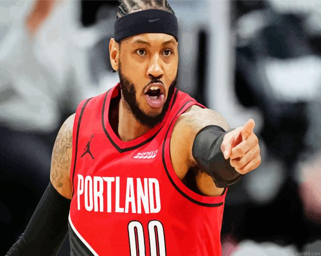 The Professional Basketball Player Carmelo Anthony Painting By Numberss.png