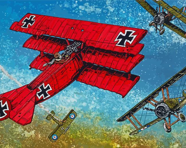 The Red Baron Fighter Pilot Painting By Numberss.png